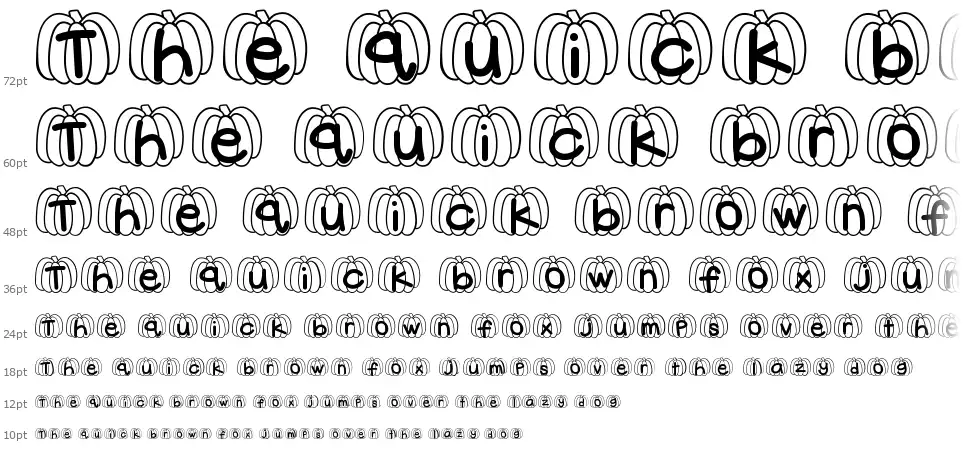 Hello Pumpkinfont waterfall