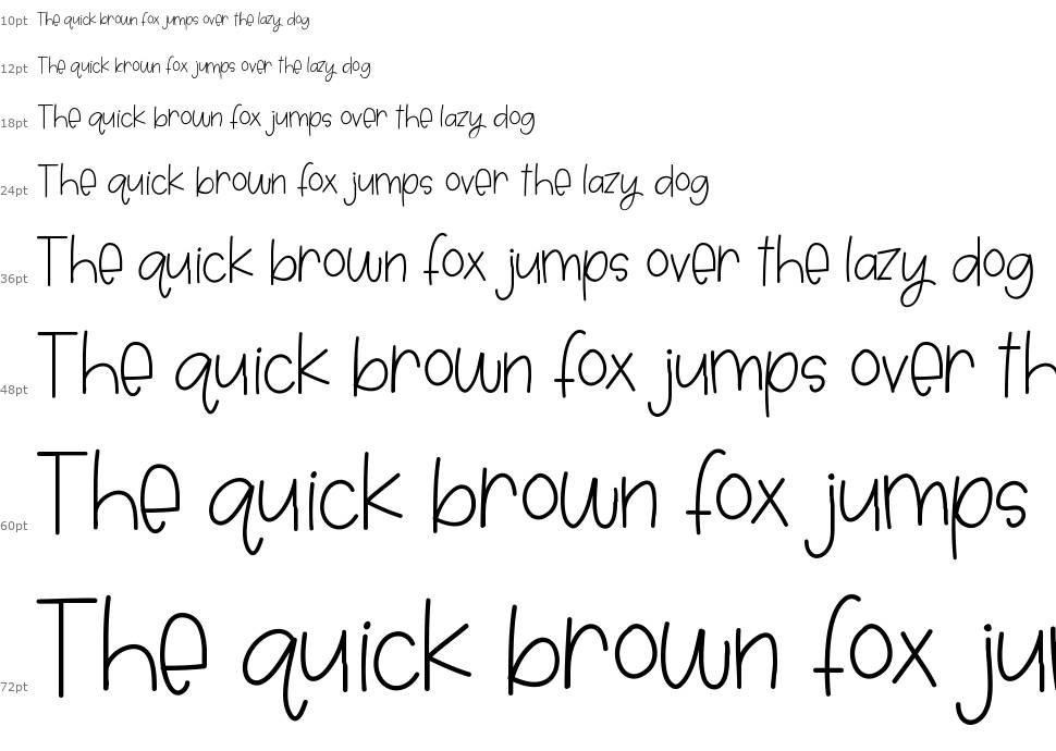 Hello Quincy font Waterfall