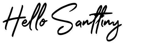 Hello Santtiny 字形