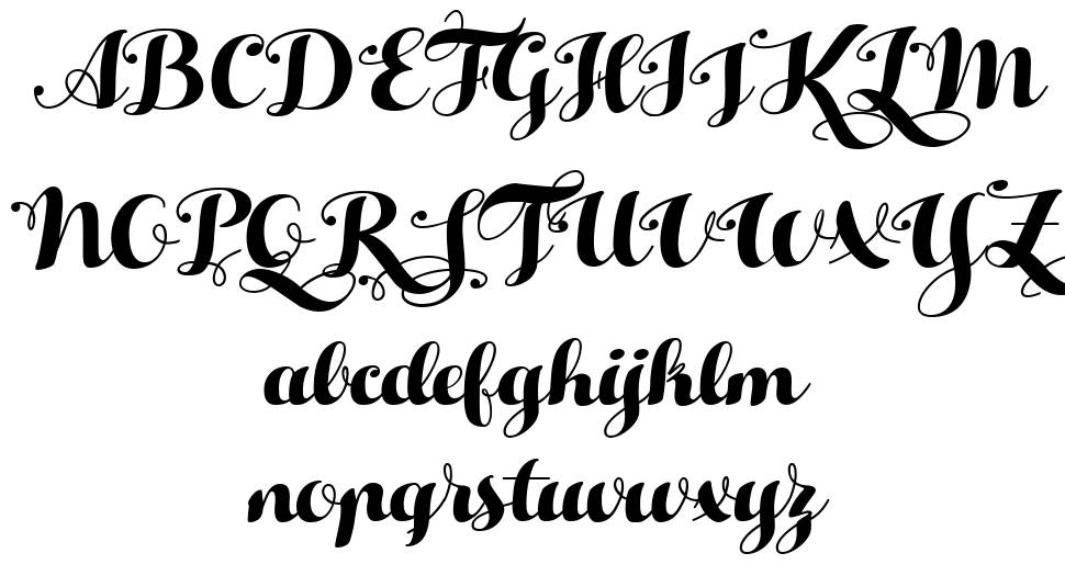 Hello Script font specimens