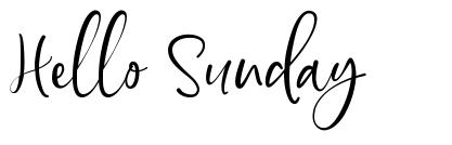 Hello Sunday písmo
