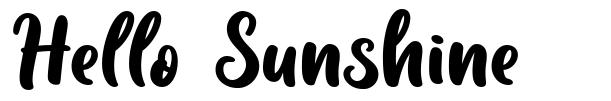 Hello Sunshine font