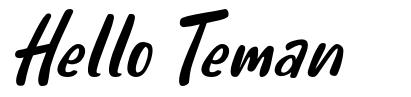 Hello Teman 字形