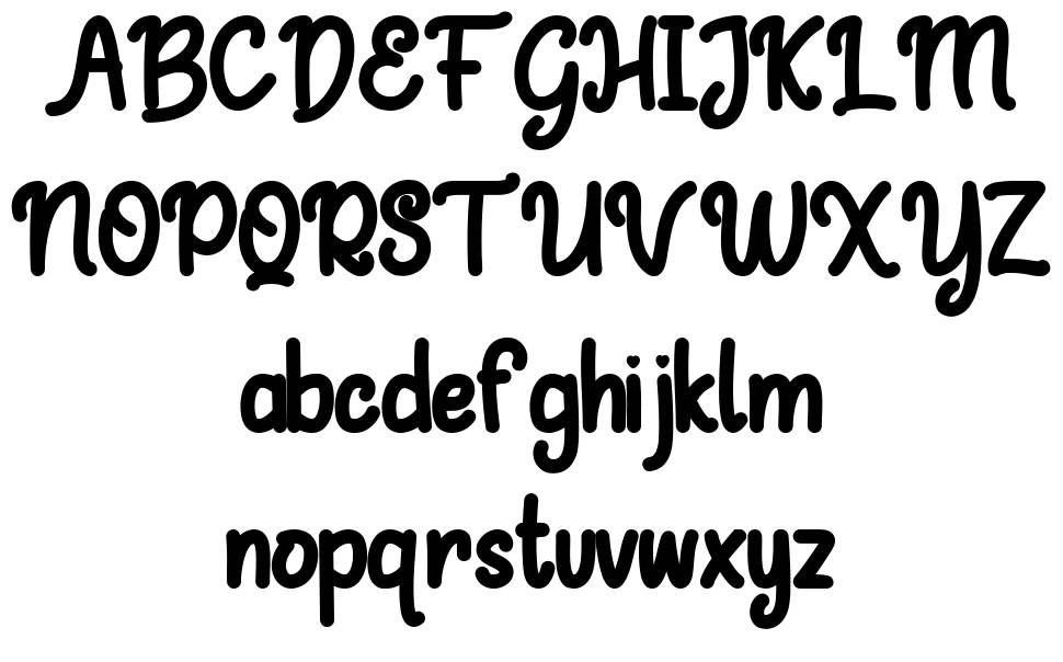 Hellobean font specimens