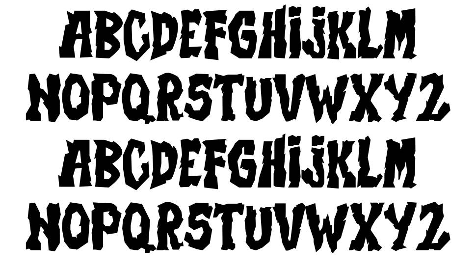Helloween Nightmare font specimens