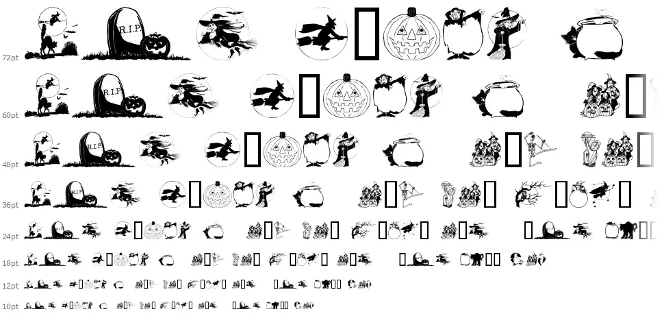 Helloween (version 2)font waterfall