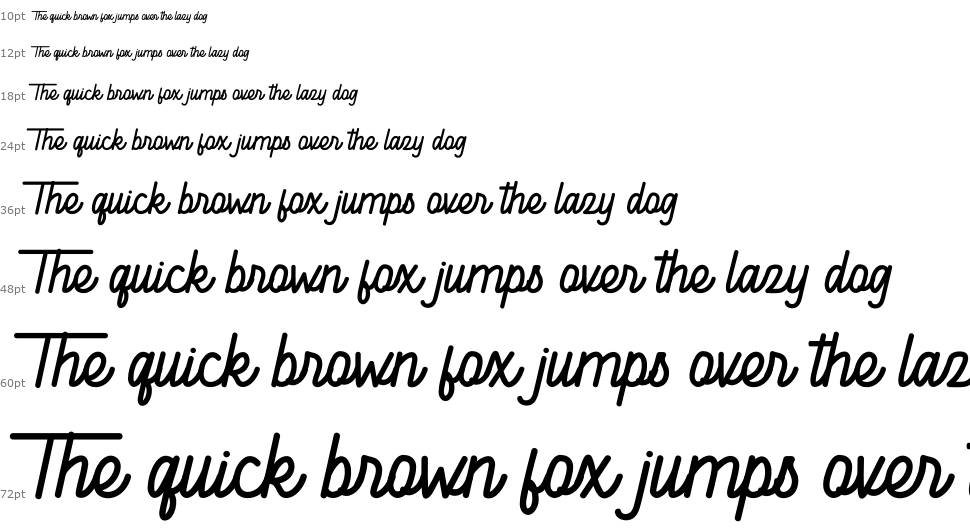 Hellytail font Waterfall