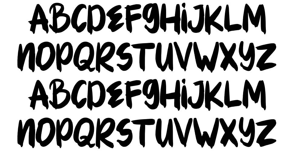 Helowen Monsta font specimens