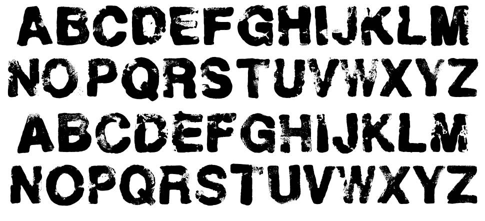 Helveticrap font specimens