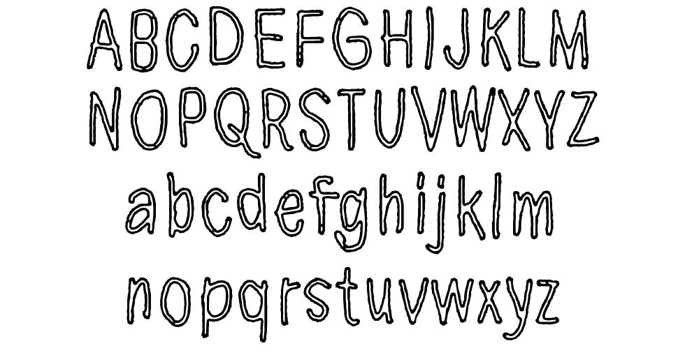 Here we are now, entertain us font specimens