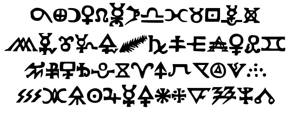 Hermetic Spellbook font specimens