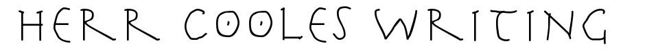 Herr Cooles Writing font