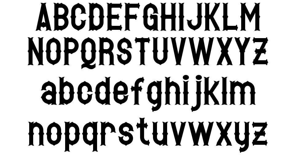 Hetfield font specimens