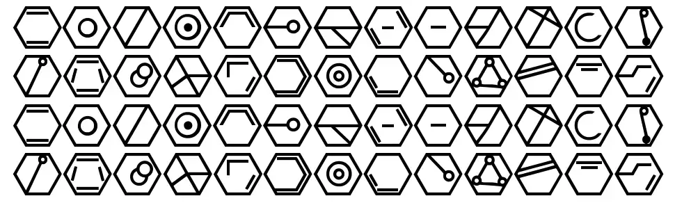 Hexacodefont specimens