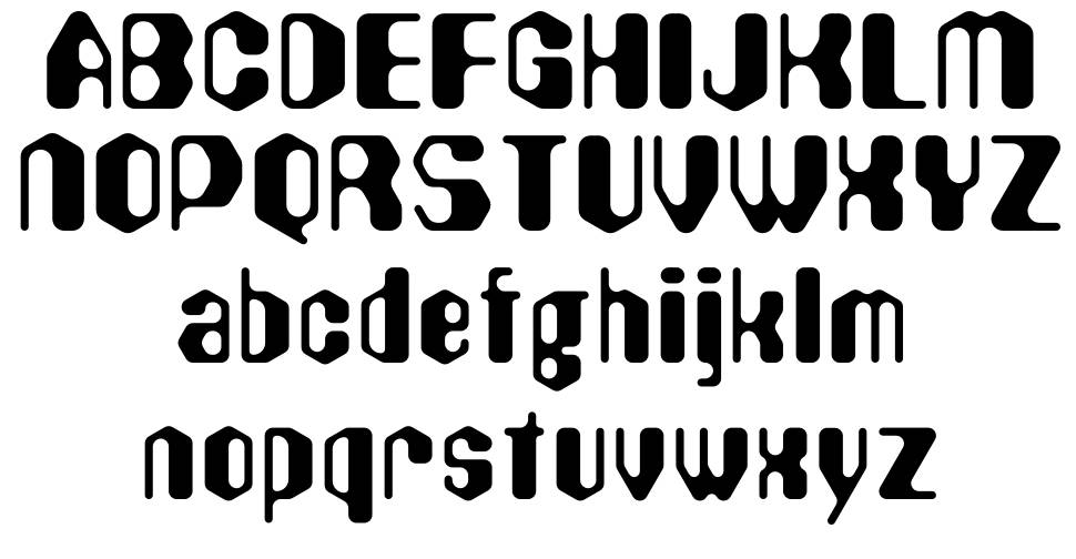 Hexadecimal font specimens