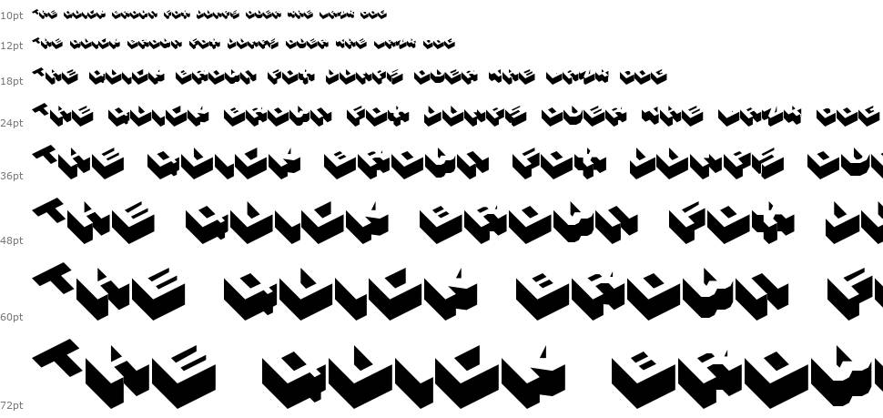 Hexagon písmo Vodopád