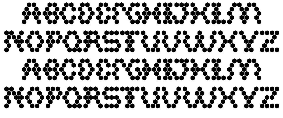 Hexagonal font Örnekler
