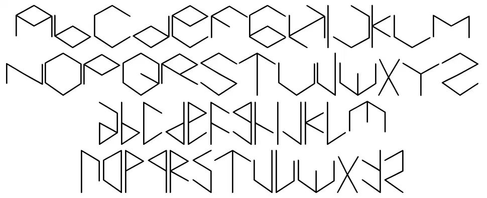 Hexametricfont specimens