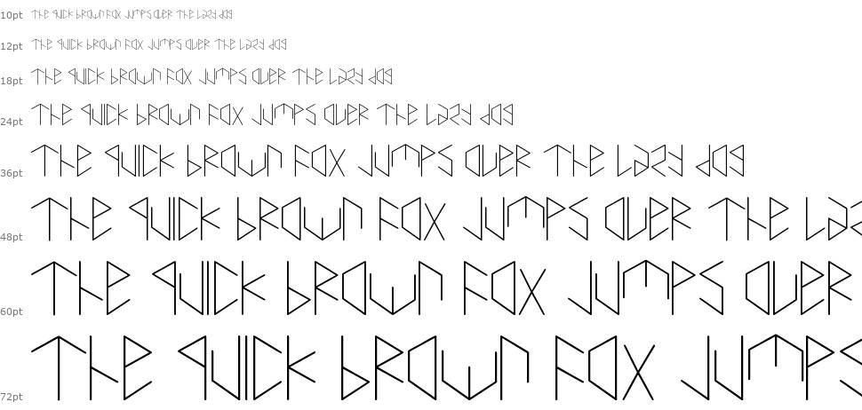 Hexametric font Şelale