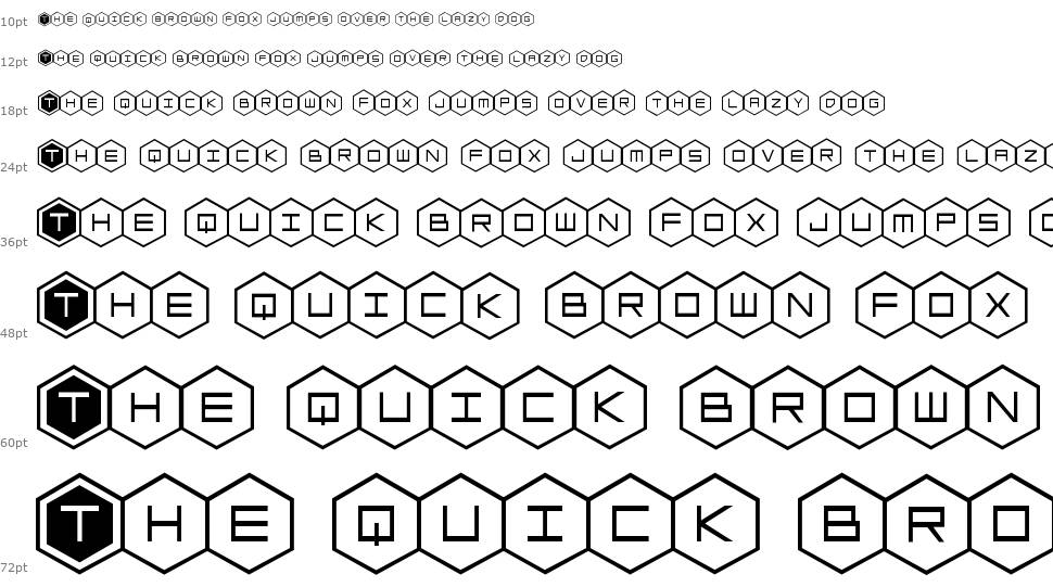 HEX:gon font Waterfall