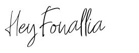 Hey Fonallia schriftart