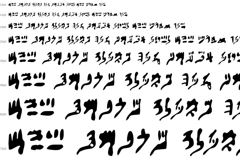 Hieratic Numerals font Waterfall