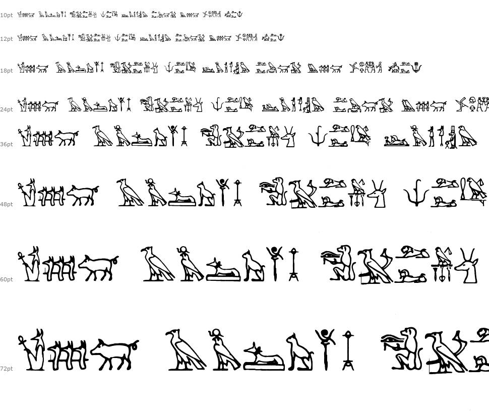 Hieroglify шрифт Водопад