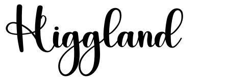 Higgland font