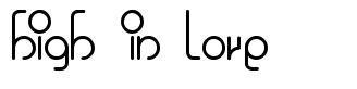 High in love font