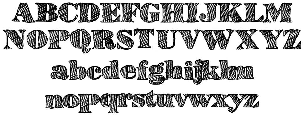 High Lines font specimens