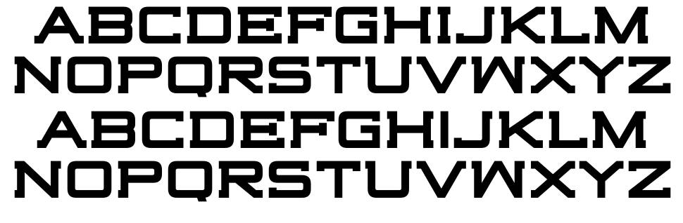 Highjack font specimens