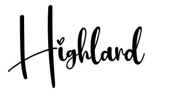 Highland font