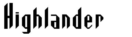 Highlander шрифт