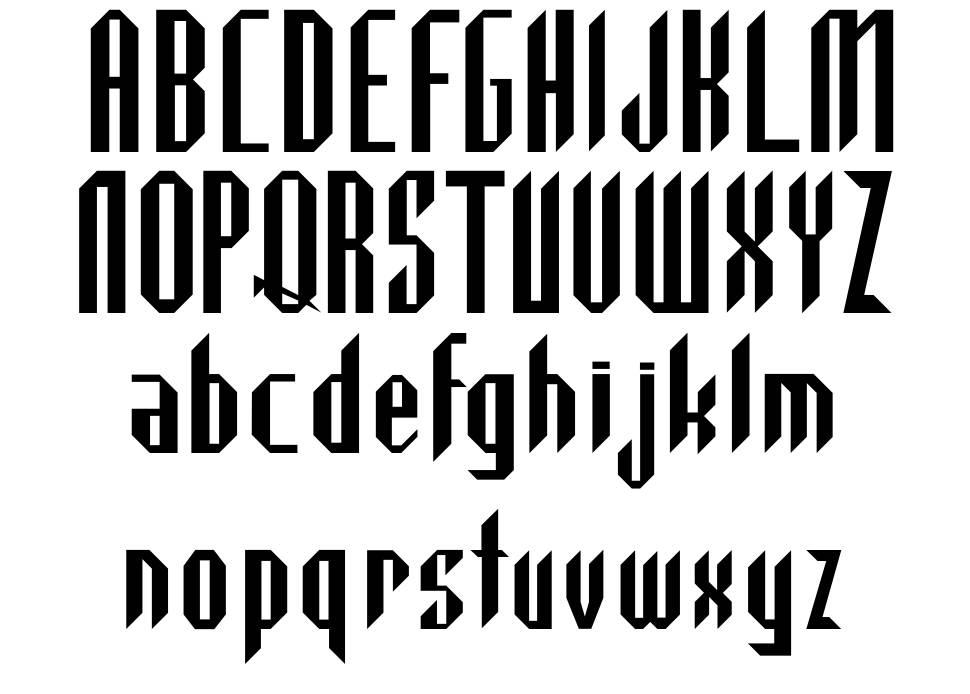 Highlander font specimens