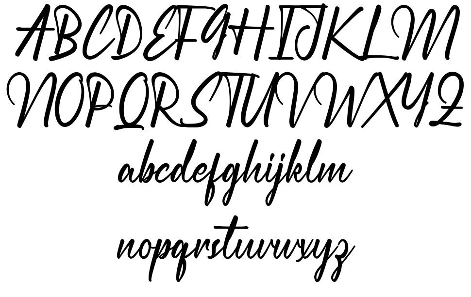 Hightstown font specimens