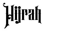 Hijrah шрифт