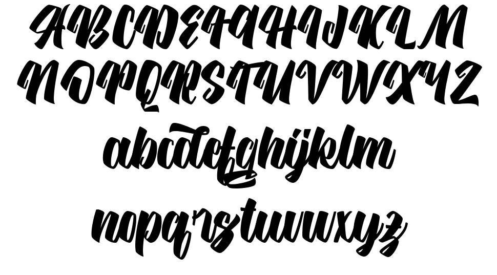 Hilgreds Script font specimens