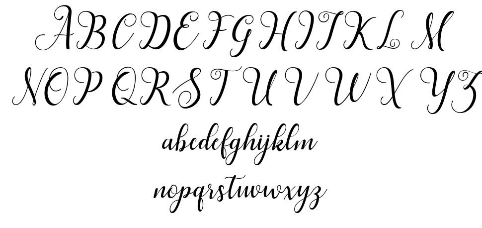 Hillah Script font specimens