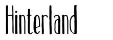 Hinterland шрифт