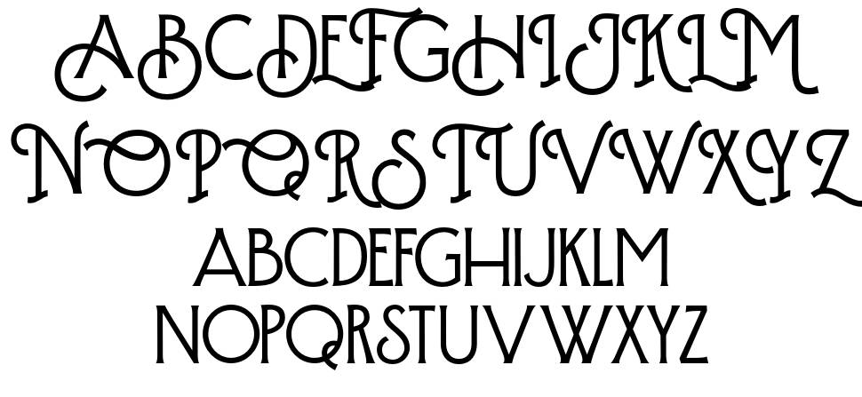 Hintown font specimens