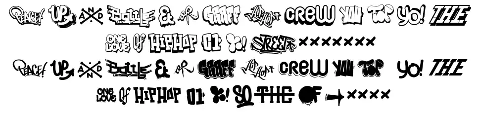 Hip Hop Lab 1font specimens
