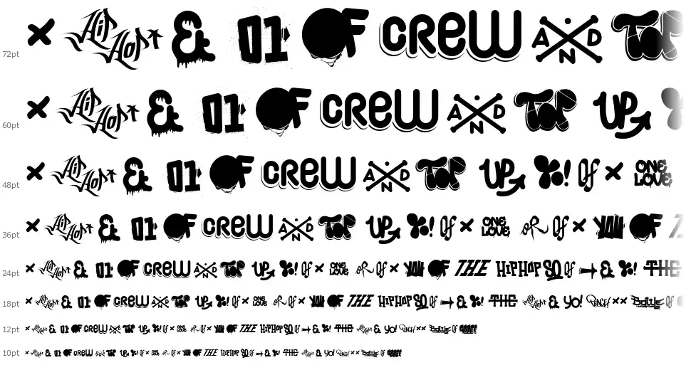Hip Hop Lab 1font waterfall