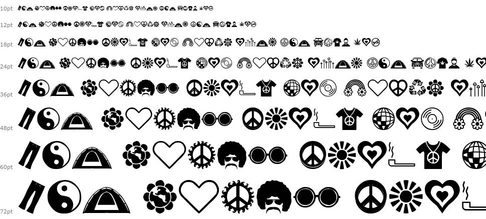 Hippie font Şelale
