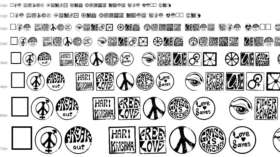 Hippy Stamps font Waterfall