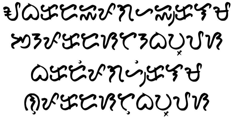 Hiraya Baybayin 字形 标本