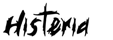 Histeria шрифт