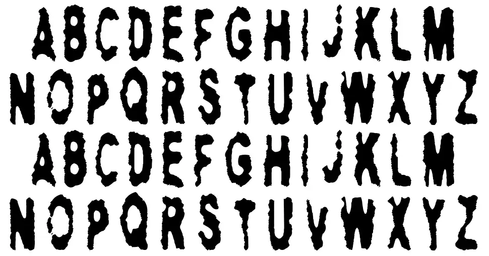 Hitman font specimens