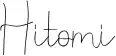 Hitomi font