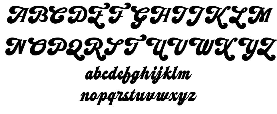 Hittedal Script font specimens