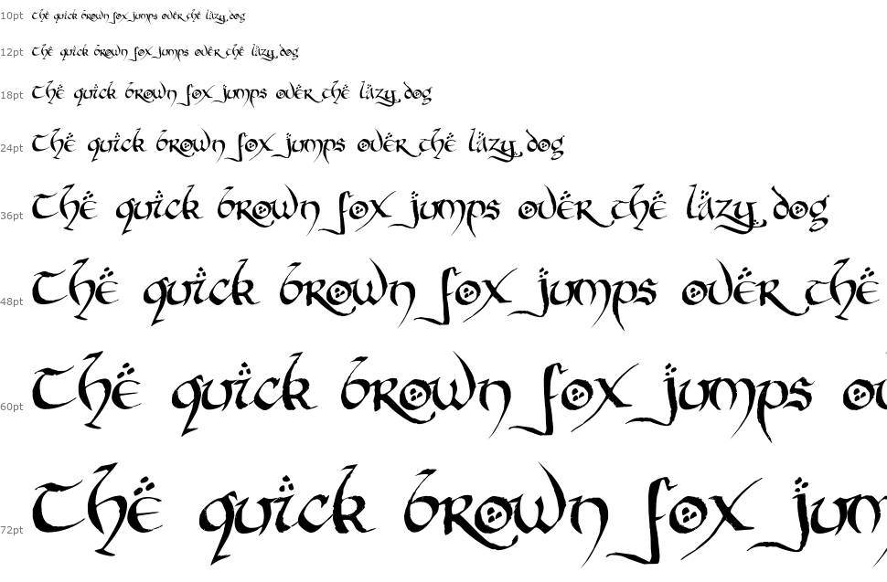 Hobbiton Brush hand písmo Vodopád